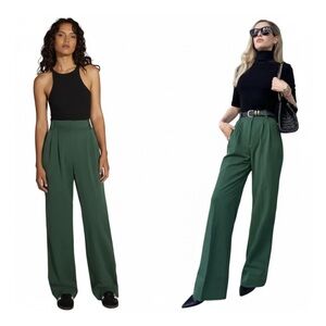 Favorite Daughter The Favorite Pant Wide Leg High Waist Pant Evergreen Size 10